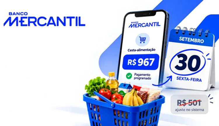Mercantil antecipa pagamento da 13ª cesta-alimentação para esta sexta-feira (30)