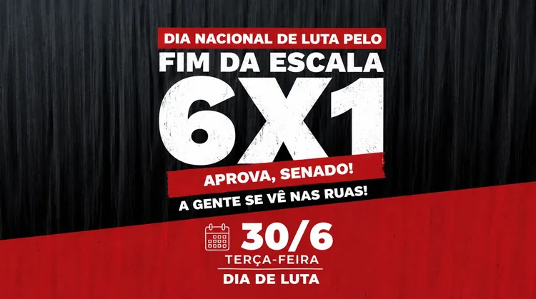Atos pelo fim da escala 6x1 e pela redução da jornada mobilizam trabalhadores nesta terça (30)