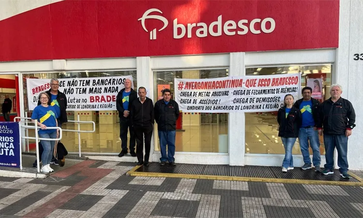 Sindicato paralisa duas agências nesta terça (11) no Dia Nacional de Luta dos Funcionários do Bradesco