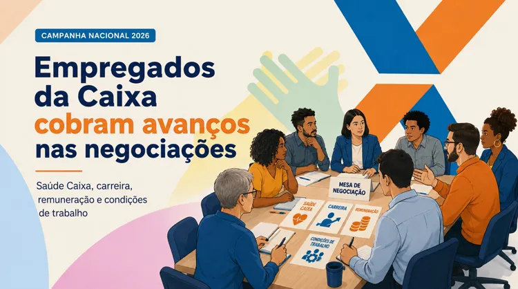 Após seis rodadas, empregados cobram da Caixa avanços nas negociações com o banco